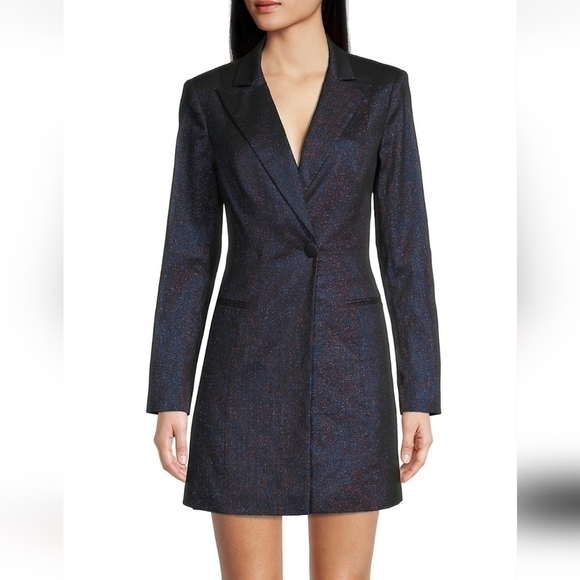 AIDAN Mattox Metallic Tuxedo  Dress....Last chance - Picture 1 of 16